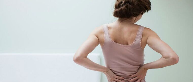 Osteocondrosis de la columna en una mujer